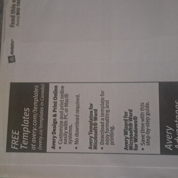 Extra Wide Big Insertables Dividers. Tab bty AVERY 9"X11" - Picture 7 of 7